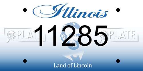 11285 Illinois License Plate