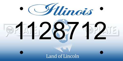 1128712 Illinois License Plate