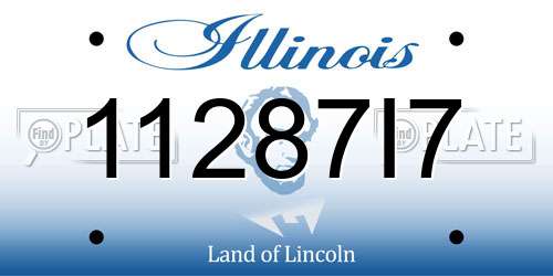 11287I7 Illinois License Plate