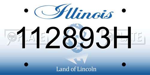 112893H Illinois License Plate