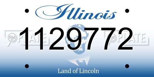 1129772 Illinois License Plate