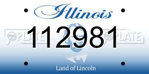 112981 Illinois License Plate