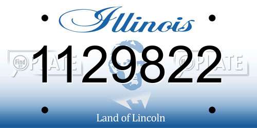 1129822 Illinois License Plate