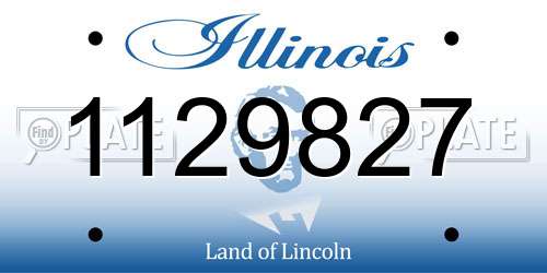 1129827 Illinois License Plate