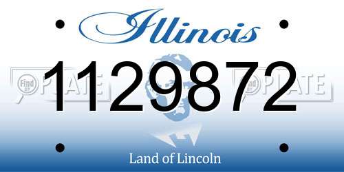 1129872 Illinois License Plate
