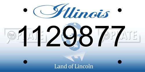 1129877 Illinois License Plate