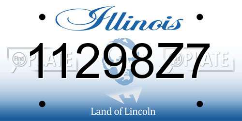 11298Z7 Illinois License Plate