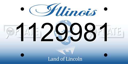1129981 Illinois License Plate