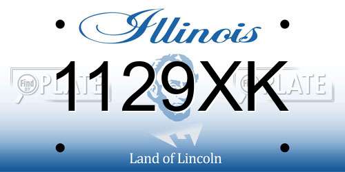 1129XK Illinois License Plate