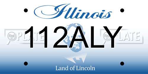 112ALY Illinois License Plate