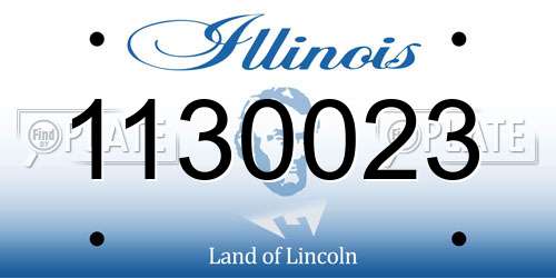 1130023 Illinois License Plate