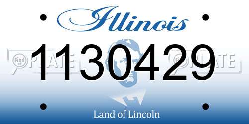 1130429 Illinois License Plate
