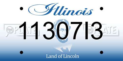 11307I3 Illinois License Plate