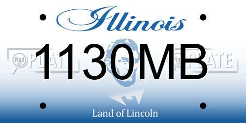 1130MB Illinois License Plate