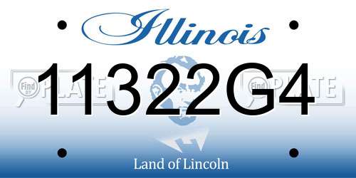 11322G4 Illinois License Plate