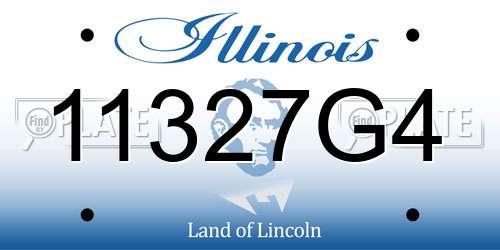 11327G4 Illinois License Plate