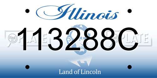 113288C Illinois License Plate