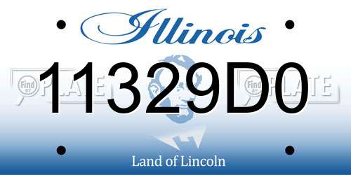 11329D0 Illinois License Plate