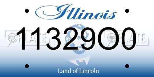 11329O0 Illinois License Plate