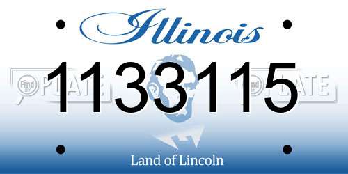 1133115 Illinois License Plate