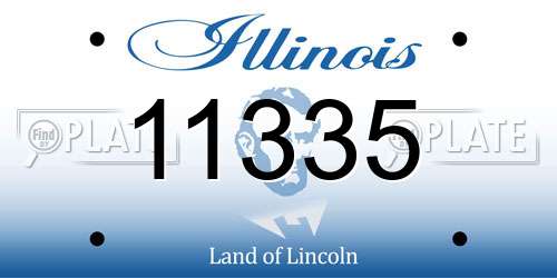 11335 Illinois License Plate