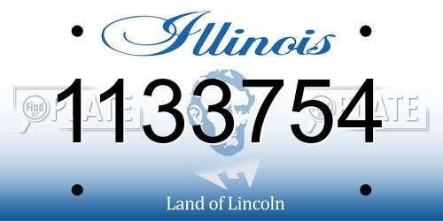 1133754 Illinois License Plate