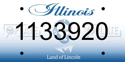 1133920 Illinois License Plate