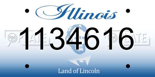 1134616 Illinois License Plate