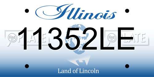 11352LE Illinois License Plate