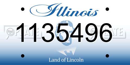 1135496 Illinois License Plate