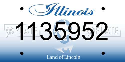 1135952 Illinois License Plate