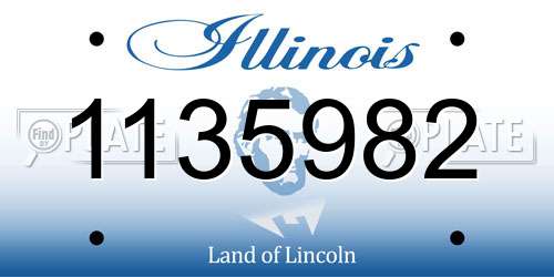 1135982 Illinois License Plate