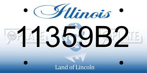 11359B2 Illinois License Plate