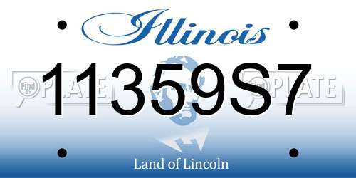 11359S7 Illinois License Plate