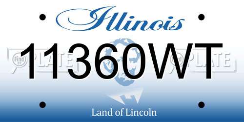 11360WT Illinois License Plate