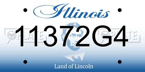 11372G4 Illinois License Plate