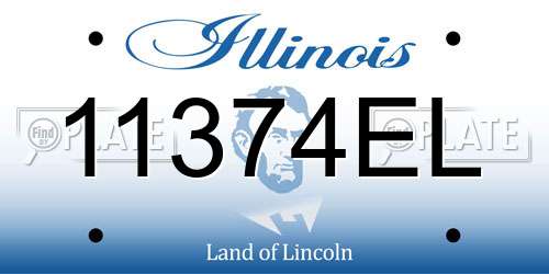 11374EL Illinois License Plate