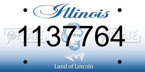 1137764 Illinois License Plate