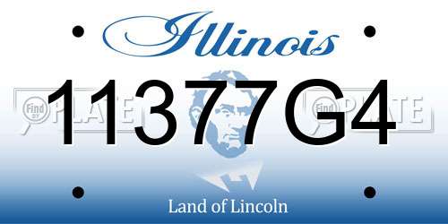 11377G4 Illinois License Plate
