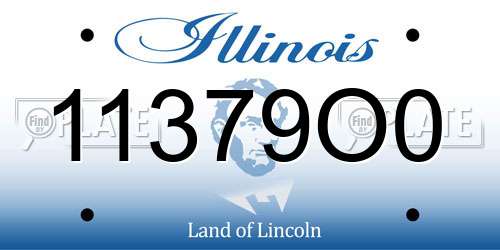 11379O0 Illinois License Plate