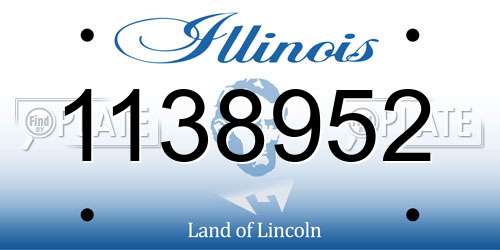 1138952 Illinois License Plate