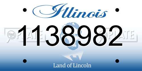 1138982 Illinois License Plate