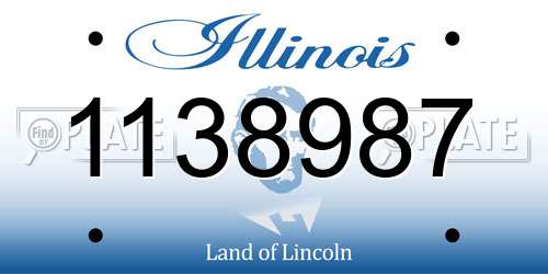 1138987 Illinois License Plate