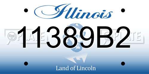 11389B2 Illinois License Plate