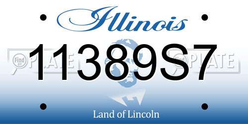 11389S7 Illinois License Plate