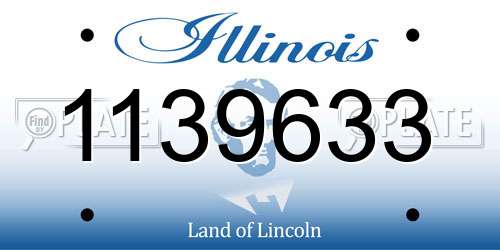 1139633 Illinois License Plate