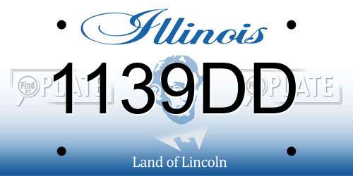 1139DD Illinois License Plate