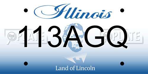 113AGQ Illinois License Plate