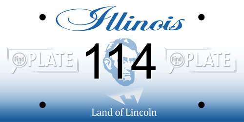 114 Illinois License Plate