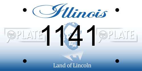 1141 Illinois License Plate